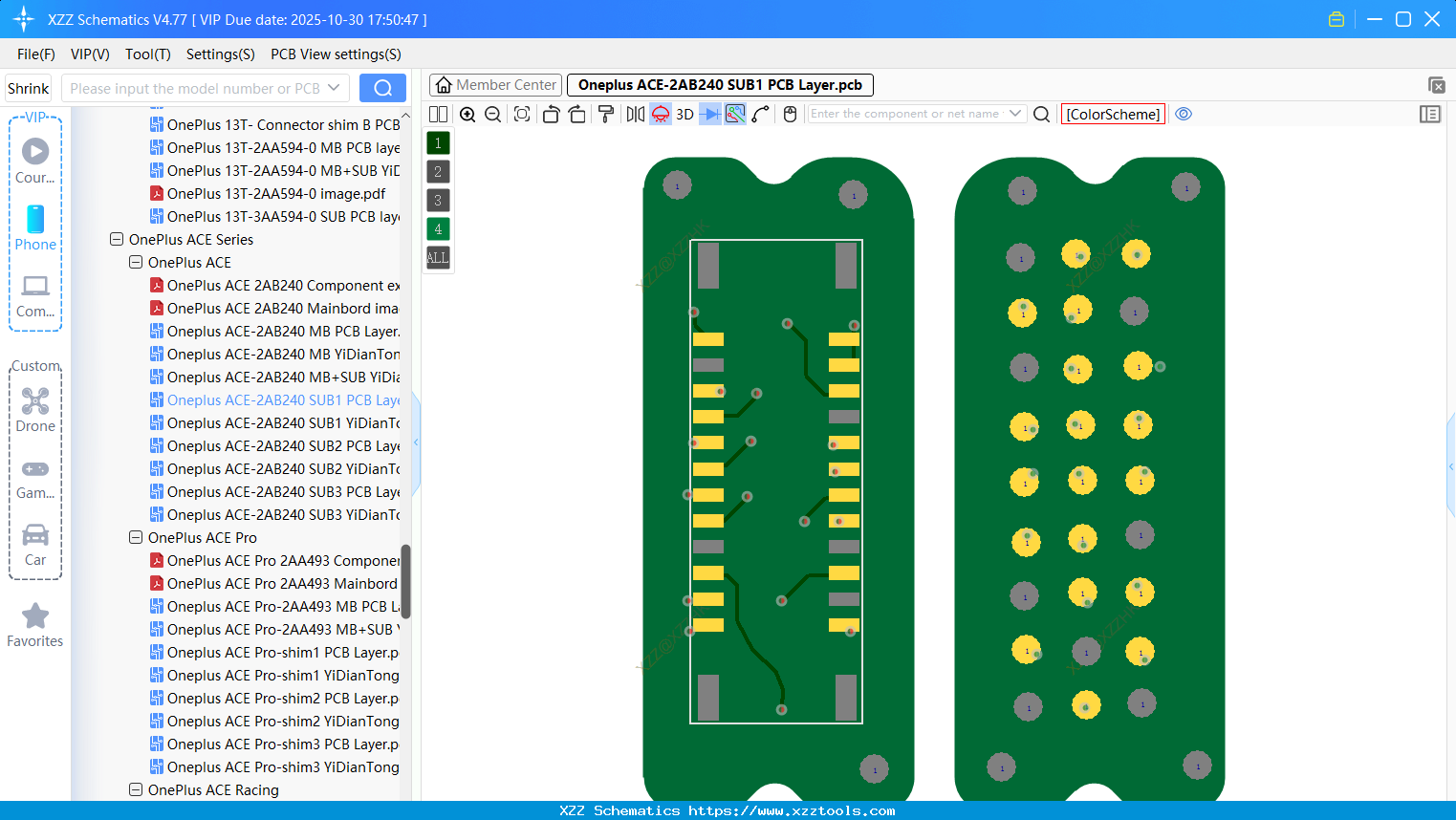 Oneplus ACE-2AB240 SUB1 PCB Layer